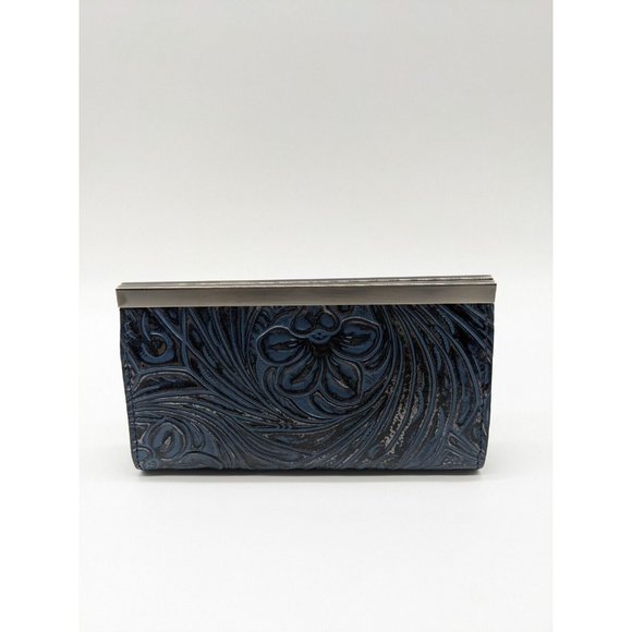 PATRICIA NASH Cauchy tooled embroidered leather women's wallet - BLUE (Used) - Picture 9 of 9